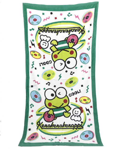 Vaikiškas paplūdimio rankšluostis su varlės aplikacijomis