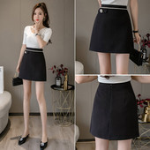 Дамска елегантна пола с висока талия и декоративни камъни