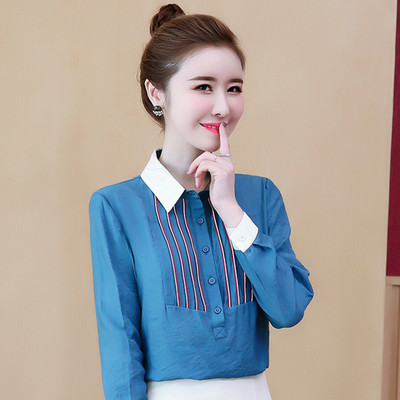 Cămașă de damă de ultimă generație, cu guler și nasturi clasici