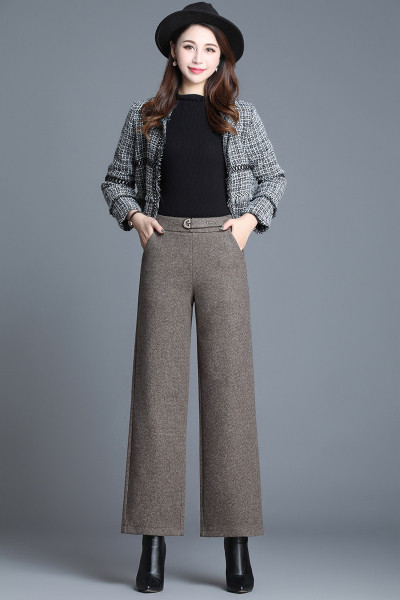 Modern női nadrág, magas derekú egyenes modellel