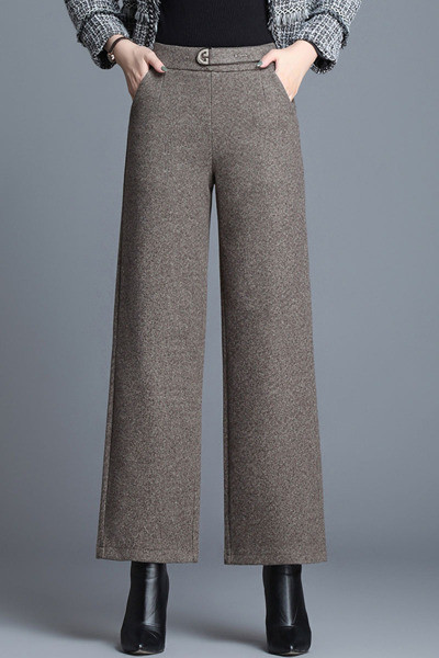 Modern női nadrág, magas derekú egyenes modellel