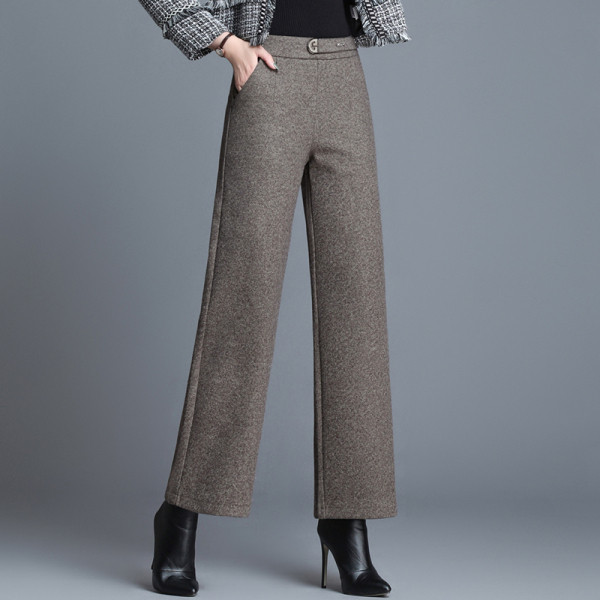 Modern női nadrág, magas derekú egyenes modellel