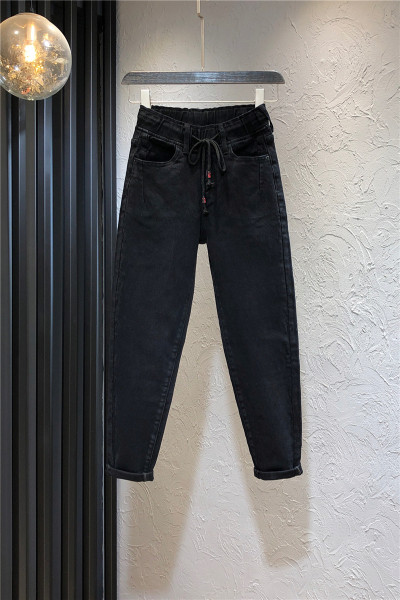 Naiste vabaaja pikad teksad paelte ja taskutega