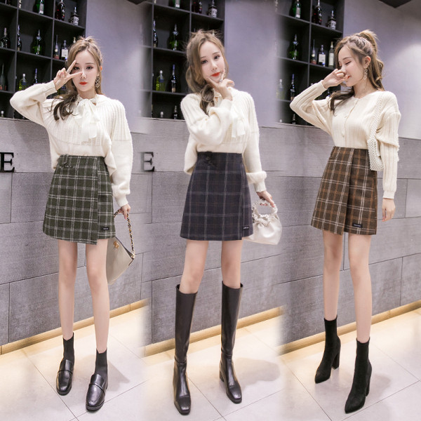 Stilīgs sieviešu svārku asimetrisks modelis ar augstu vidukli