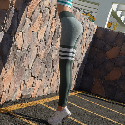 Καθημερινό γυναικείο αθλητικό κολάν με ψηλή μέση με άκρες