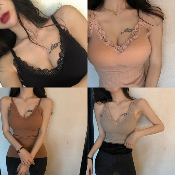 Libisev naiste topp spitsikaela ja pitsiga