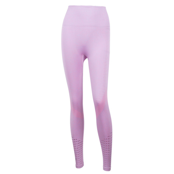 Elastīgie sporta sieviešu legingi ar augstu vidukli un plēstiem motīviem