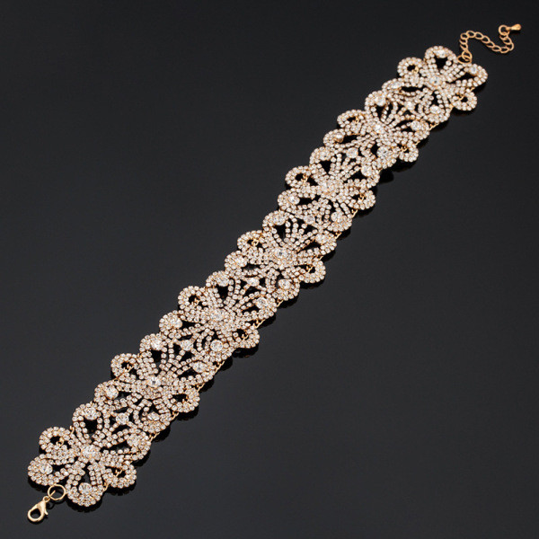 Stílusos női ezüst és arany nyaklánc