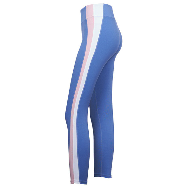 Női sport leggings magas derékkal, színes szegéllyel