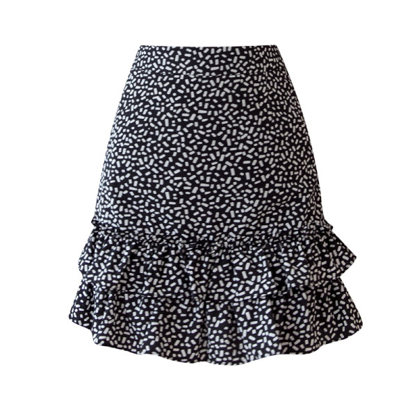 Ikdienas sieviešu svārku piegriezuma modelis ar augstu vidukli