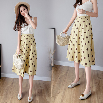 Iškirpto modelio moteriškas sijonas aukštu tašku liemeniu