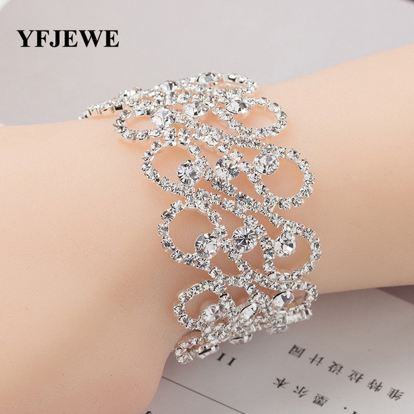 Brățară elegantă de damă din aur și argint cu pietre