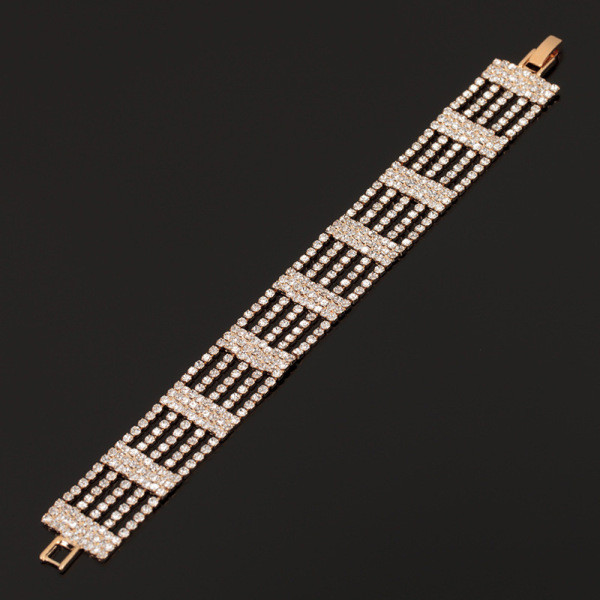 ÚJ modell női karkötő arany és ezüst kövekkel