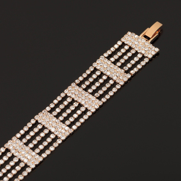 ÚJ modell női karkötő arany és ezüst kövekkel