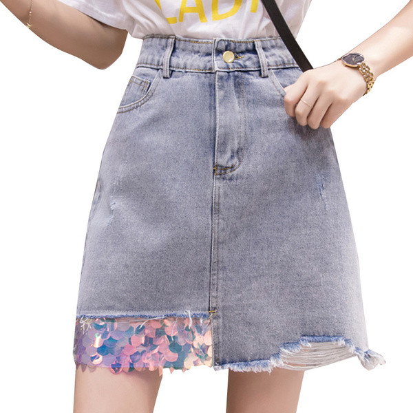 Нов модел ежедневна дамска пола с пайети