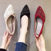 Sieviešu apavu smails modelis ar plakanu zoli