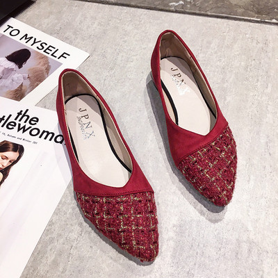 Sieviešu apavu smails modelis ar plakanu zoli