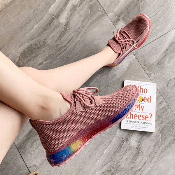 Sportos-alkalmi női tornacipő lapos színű talppal