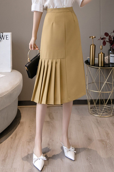 Fusta de dama topica cu talie inalta model drept