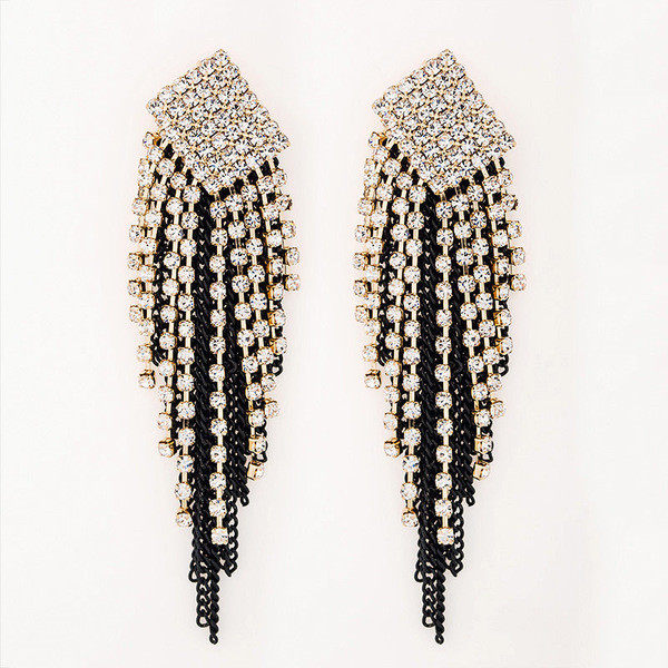 Elegáns női fülbevaló ezüst kövekkel