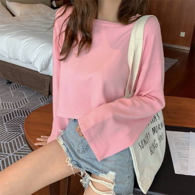 Ежедневна дамска блуза с овално деколте 