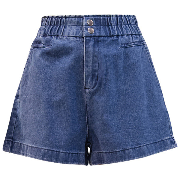 Női farmer rövidnadrág - széles modell