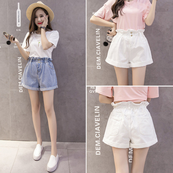 Női magas derekú női rövidnadrág