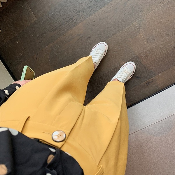 Hosszú női nadrág magas derékkal