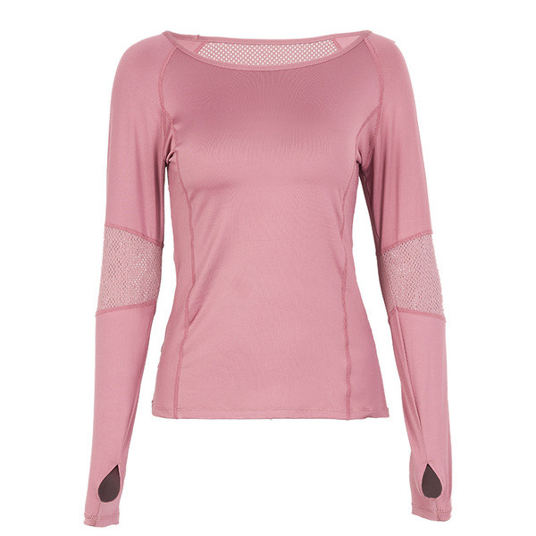 Moteriška sportinė palaidinė iš greitai džiūstančio ir kvėpuojančio audinio ilgomis rankovėmis
