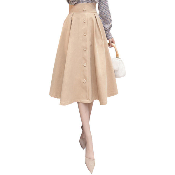 Elegáns női szoknya gombokkal - szabású modell