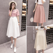 Sportiski eleganti sieviešu svārki ar augstu vidukli - piegriezuma modelis