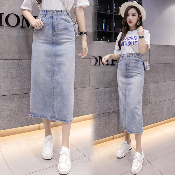 Fusta dama casual din denim - model drept