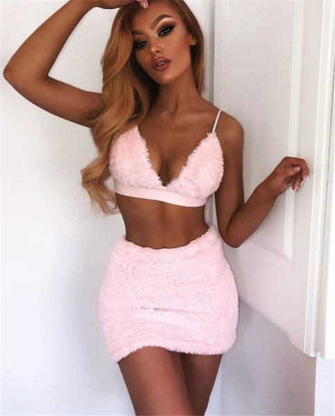 Set de damă model NOU din două părți, inclusiv un maiou și o fustă cu talie înaltă