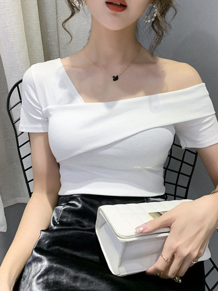 Sieviešu ikdienas blūze ar īsām piedurknēm