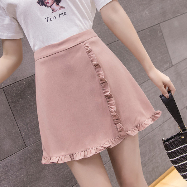 Дамска акатуална къса пола с висока талия