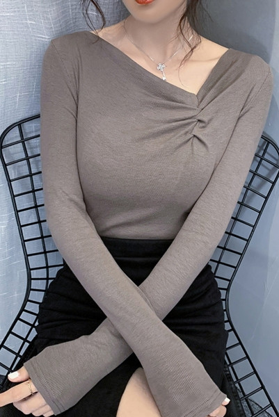 Hétköznapi női blúz Karcsú, hosszú ujjú modell