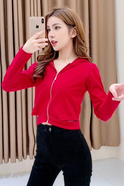 Női alkalmi pulóver kapucnival és hosszú ujjal