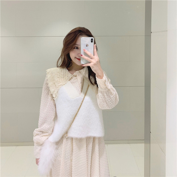 Dmaska duga haljina s dugmićima i dugim rukavima