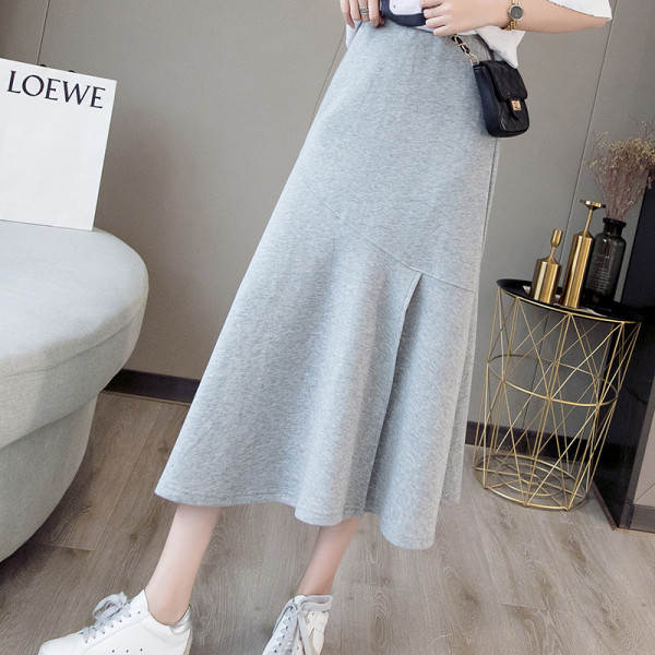 Ikdienas sieviešu svārki ar augstu vidukli un šķēlumu