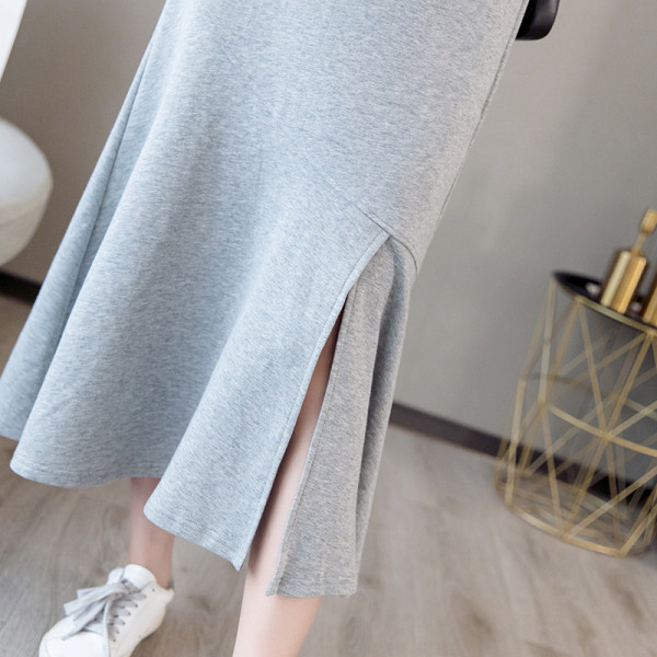 Ikdienas sieviešu svārki ar augstu vidukli un šķēlumu