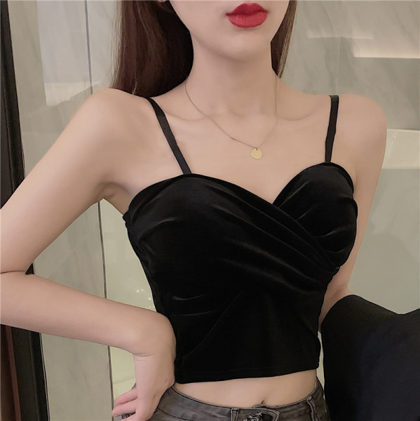 Moteriškas trumpas aksominis apatinis trikotažas