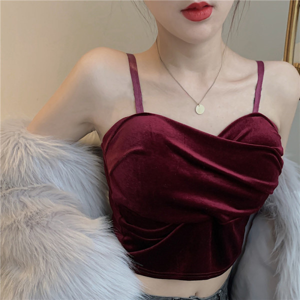 Moteriškas trumpas aksominis apatinis trikotažas