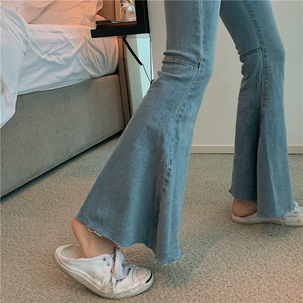 Дамски дънки с висока талия модел чарлстон