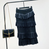 Új modell hosszú női szoknya, magas derékkal