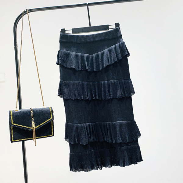 Új modell hosszú női szoknya, magas derékkal