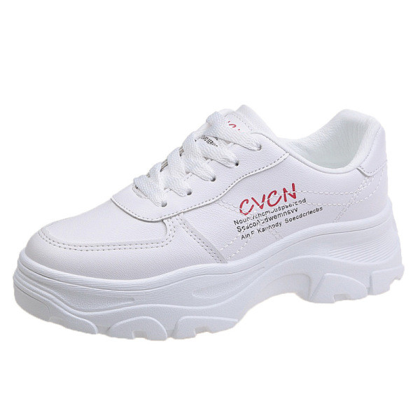 Нов модел ежедневни дамски маратонки от еко кожа  с връзки 