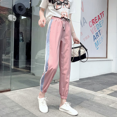 Ikdienas sieviešu bikses ar saitēm un apmalēm