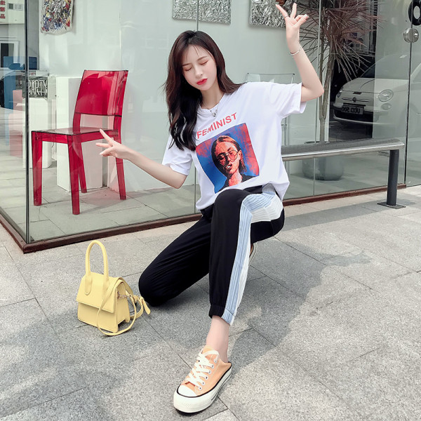 Ikdienas sieviešu bikses ar saitēm un apmalēm