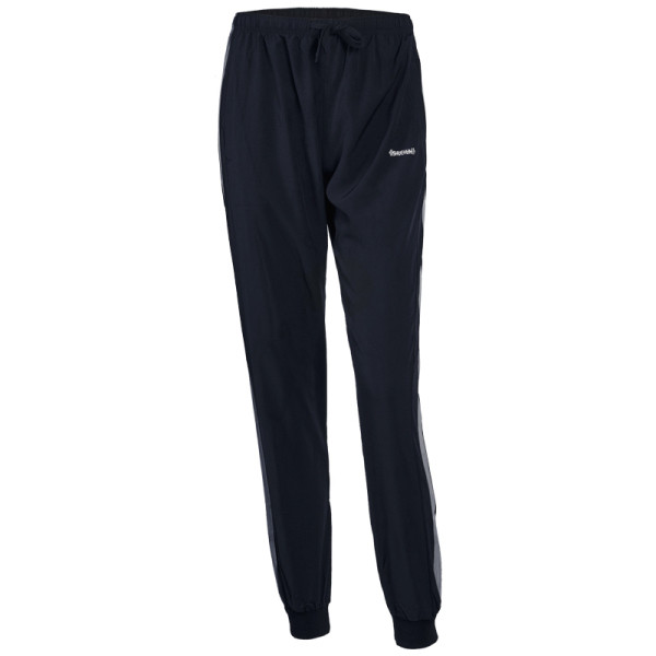 Moteriškos sportinės kelnės su elastiniu juosmeniu ir pilku apvadu