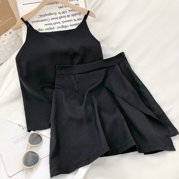 Ikdienas sieviešu kombinezons un svārki ar augstu vidukli